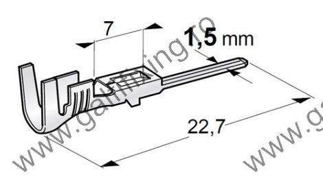Csúszóérintkező dugó rögzítőnyelvvel, 1,5 mm, 10 db/csomag