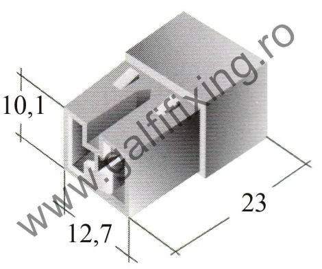 Műanyag csatlakozóház II. 6,3 mm-s csúszóérintkező hüvelyhez (160158)