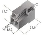   Műanyag csatlakozóház III. 6,3 mm-s csúszóérintkező hüvelyhez (160158)