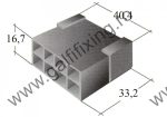   Műanyag csatlakozóház VIII. 6,3 mm-s csúszóérintkező dugóhoz (160166)