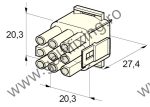   Műanyag csatlakozóház XI., 2mm-s hengeres hüvelyhez (160001), 2 db/csomag