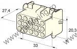   Műanyag csatlakozóház XV., 2mm-s hengeres dugóhoz (160000), 2 db/csomag